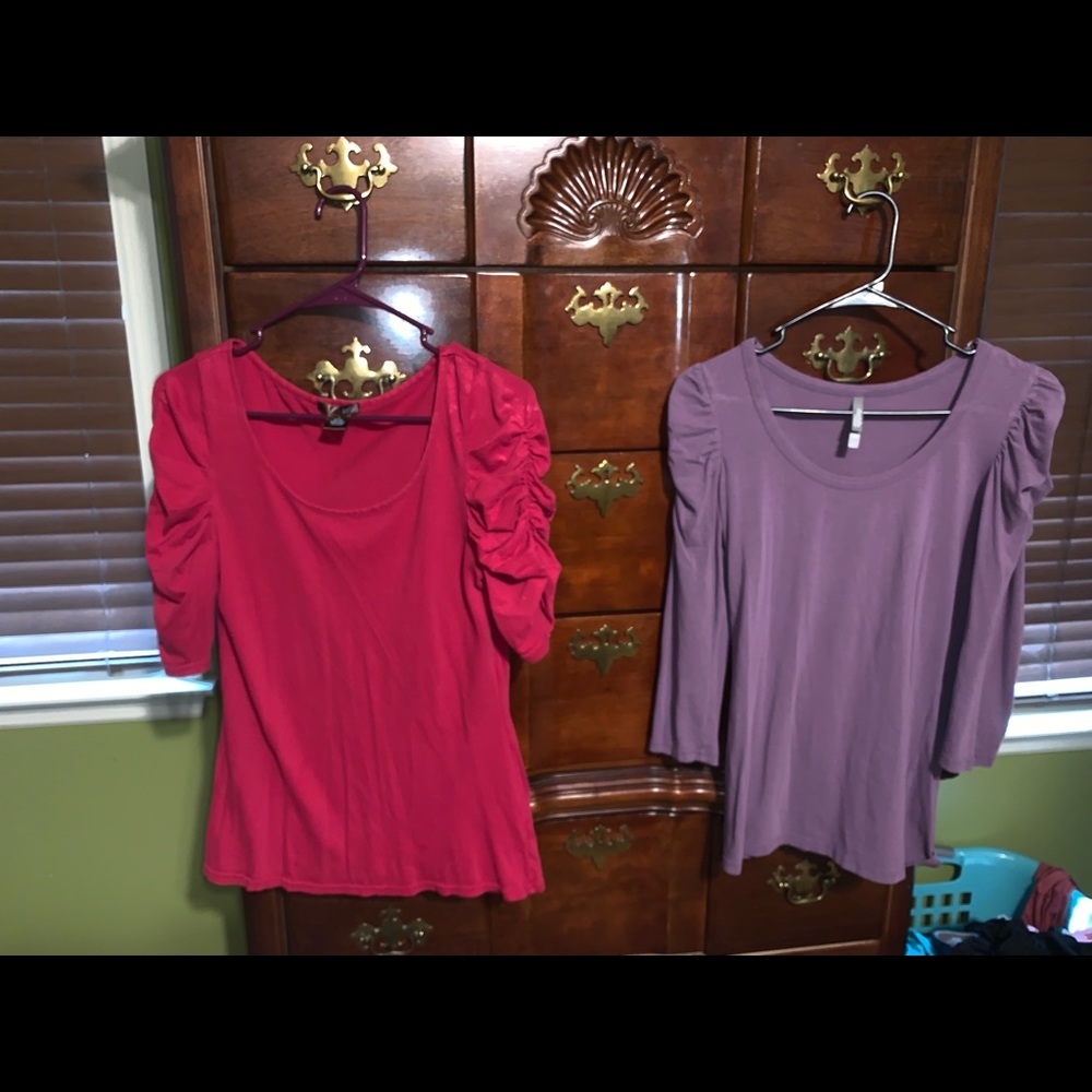 Cinched arm tops